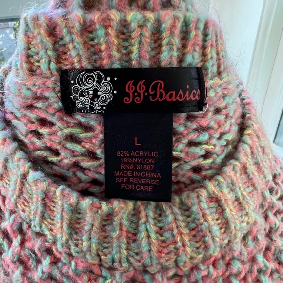 JJ BASICS soft colorful open stitch scoop neck sweater - Picture 9 of 9